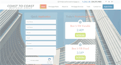 Desktop Screenshot of coasttocoastmortgage.ca